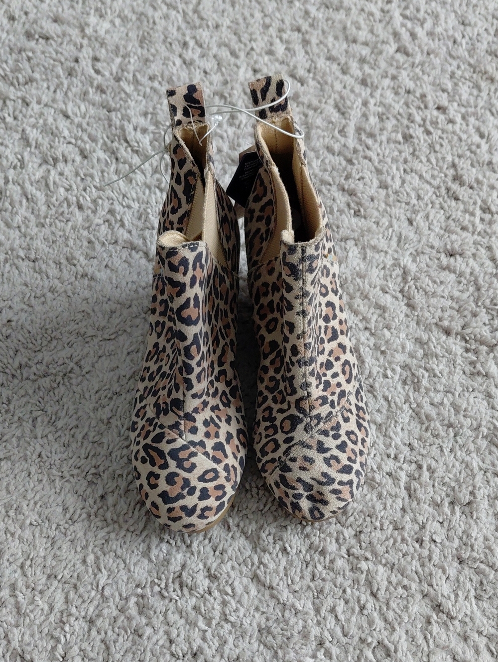 Toms Leopard Print Wedge Boots
